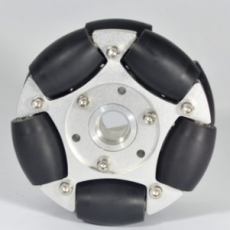 MTO-14146/127mm(5인치) 알루미늄+고무 고중량 옴니휠 롤러부 베어링 삽입형(엠티솔루션)